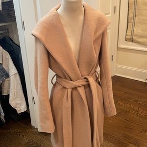 Mid length wrap coat